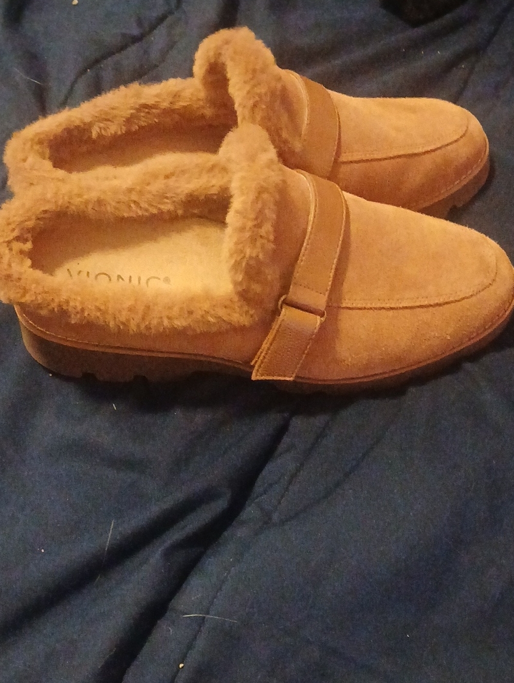 Vionic Womens Charm Kailen Faux Shearling Fuzzy Mules Size 7 - Picture 7 of 16